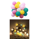 Maxbell 20 Cotton Ball Fairy Lights 3 meters String Light Wedding C_Battery Type