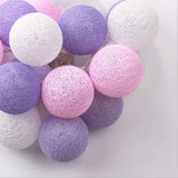 Maxbell 20 Cotton Ball Fairy Lights 3 meters String Light Wedding F_Battery Type