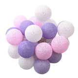 Maxbell 20 Cotton Ball Fairy Lights 3 meters String Light Wedding F_Battery Type
