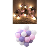 Maxbell 20 Cotton Ball Fairy Lights 3 meters String Light Wedding F_Battery Type