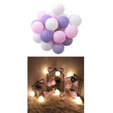 Maxbell 20 Cotton Ball Fairy Lights 3 meters String Light Wedding F_Battery Type
