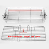Maxbell  Stainless Steel Grill Basket BBQ Rotary Oven Cage Rack Large for 30-42L Oven