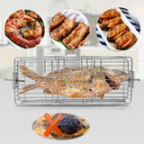 Maxbell  Stainless Steel Grill Basket BBQ Rotary Oven Cage Rack Large for 30-42L Oven