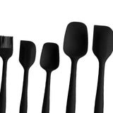 Maxbell Silicone Spatulas Set Cake Mixing Scraper Baking Nonstick Utensil Black 6pcs