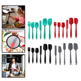 Maxbell Silicone Spatulas Set Cake Mixing Scraper Baking Nonstick Utensil Black 6pcs