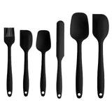 Maxbell Silicone Spatulas Set Cake Mixing Scraper Baking Nonstick Utensil Black 6pcs