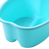 Large Foot Bath Spa Bowl Basin Sturdy Plastic Foot Soak Basin Blue