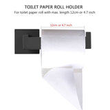 Toilet Paper Tissue Roll Holder Stainless Steel Bathroom Rustproof Black