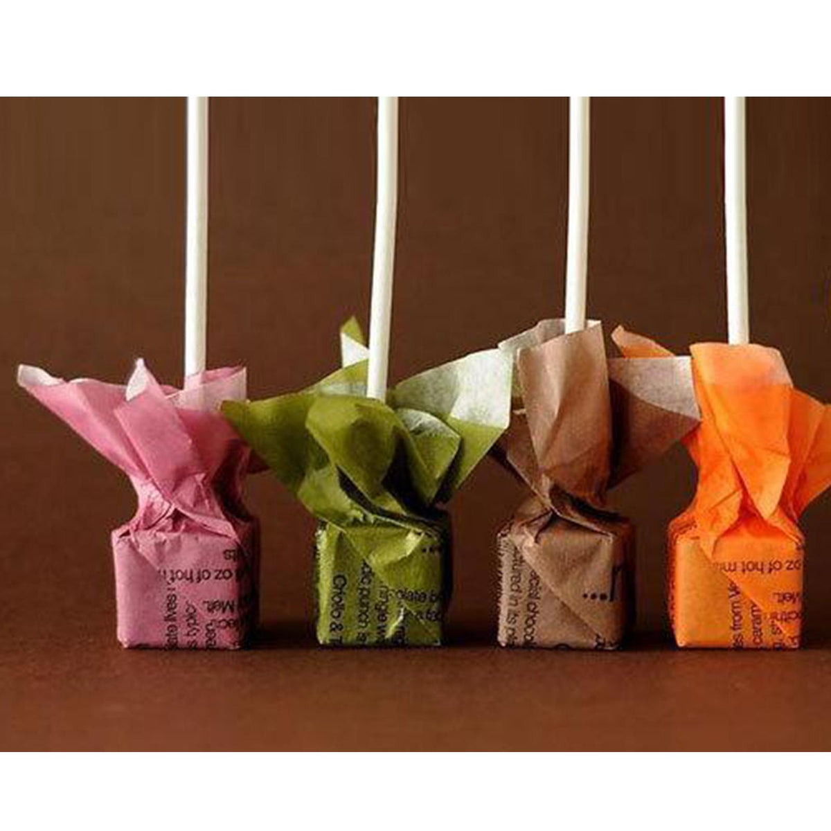 Maxbell  100pcs Paper Lollipop Sticks Sucker Stick for Chocolate Cake Topper Candy