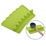 Maxbell Silicone Utensil Spoon Rest Heat Resistant Spatula Rack Stand Holder Green