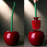 Toilet Bowl Cleaning Brush and Holder for Bathroom Deep-Cleaning Wine Red