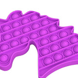 Maxbell Push Bubble Sensory Fidget Toy Stress Reliever for Adults Unicorn-Purple