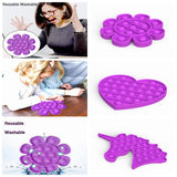 Maxbell Push Bubble Sensory Fidget Toy Stress Reliever for Adults Unicorn-Purple