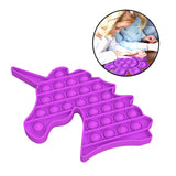 Maxbell Push Bubble Sensory Fidget Toy Stress Reliever for Adults Unicorn-Purple