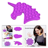 Maxbell Push Bubble Sensory Fidget Toy Stress Reliever for Adults Unicorn-Purple