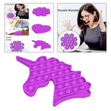Maxbell Push Bubble Sensory Fidget Toy Stress Reliever for Adults Unicorn-Purple