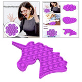 Maxbell Push Bubble Sensory Fidget Toy Stress Reliever for Adults Unicorn-Purple