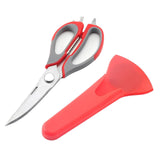 Maxbell  Kitchen Scissors Knife For Fish Chicken Bone Vegetables Cutter Shears Red
