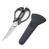 Maxbell  Kitchen Scissors Knife For Fish Chicken Bone Vegetables Cutter Shears Black