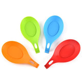 Maxbell  Heat Resistant Silicone Spoon Rest Kitchen Utensil Spatula Holder Tool Aid Red