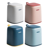 Maxbell  Mini Desktop Multifunctional Trash Can Storage Bucket Accs & Lid White