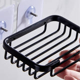 Maxbell Soap Holder for Bathroom Shower Wall Mounted No Drilling Black