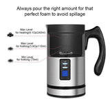 Maxbell Electric Milk Frother Hot Warm and Cold Function for Latte Coffee Household