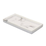 Nordic Resin Handmade Bathtub Serving Tray Plate for Jewelry Soap white