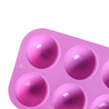 Maxbell  6 Hole Silicone Mold Muffin Pan for Jelly Bread Cookie Baking Tools Purple