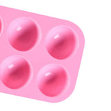 Maxbell  6 Hole Silicone Mold Muffin Pan for Jelly Bread Cookie Baking Tools Pink