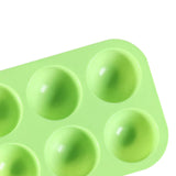 Maxbell  6 Hole Silicone Mold Muffin Pan for Jelly Bread Cookie Baking Tools Green