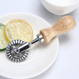 Maxbell Steel Ravioli Stamp Maker Cutter Pasta Maker Mold & Wooden Handle Roll