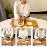 Maxbell Steel Ravioli Stamp Maker Cutter Pasta Maker Mold & Wooden Handle Roll