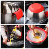 Maxbell  Stainless Steel Mixing Bowl with Visible Lid Microwave Dishwasher Safe 24cm