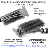 Maxbell Heavy Duty Barbecue Grill Brush Scraper Long BBQ Brush Cleaner Accessory