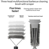 Maxbell Heavy Duty Barbecue Grill Brush Scraper Long BBQ Brush Cleaner Accessory
