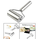 Maxbell  Pizza Pastry Baking Dough Roller Rolling Pin Stainless Steel 4.5 inch Roller