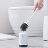 Toilet Brush and Holder Rubber Head Bathroom Wall Mounted or Floor Standing black landing