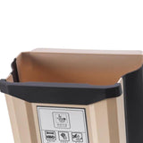 Maxbell  Kitchen Hanging Folding Waste Bin Trash Can Cabinet Rubbish Container Brown