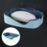 Soap Holders with Drain, Double Layer Draining Soap Box for Bathroom Blue