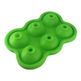 Maxbell Round Ice Cube Ball Tray Silicone Sphere Mold Whiskey Cocktails Green