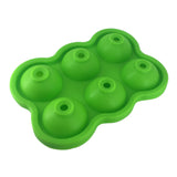 Maxbell Round Ice Cube Ball Tray Silicone Sphere Mold Whiskey Cocktails Green