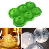 Maxbell Round Ice Cube Ball Tray Silicone Sphere Mold Whiskey Cocktails Green