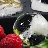 Maxbell Round Ice Cube Ball Tray Silicone Sphere Mold Whiskey Cocktails Clear