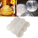 Maxbell Round Ice Cube Ball Tray Silicone Sphere Mold Whiskey Cocktails Clear