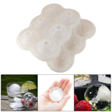 Maxbell Round Ice Cube Ball Tray Silicone Sphere Mold Whiskey Cocktails Clear