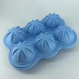 Maxbell Round Ice Cube Ball Tray Silicone Sphere Mold Whiskey Cocktails Blue