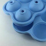 Maxbell Round Ice Cube Ball Tray Silicone Sphere Mold Whiskey Cocktails Blue