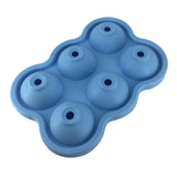 Maxbell Round Ice Cube Ball Tray Silicone Sphere Mold Whiskey Cocktails Blue