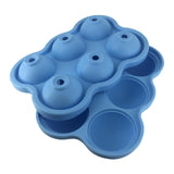 Maxbell Round Ice Cube Ball Tray Silicone Sphere Mold Whiskey Cocktails Blue